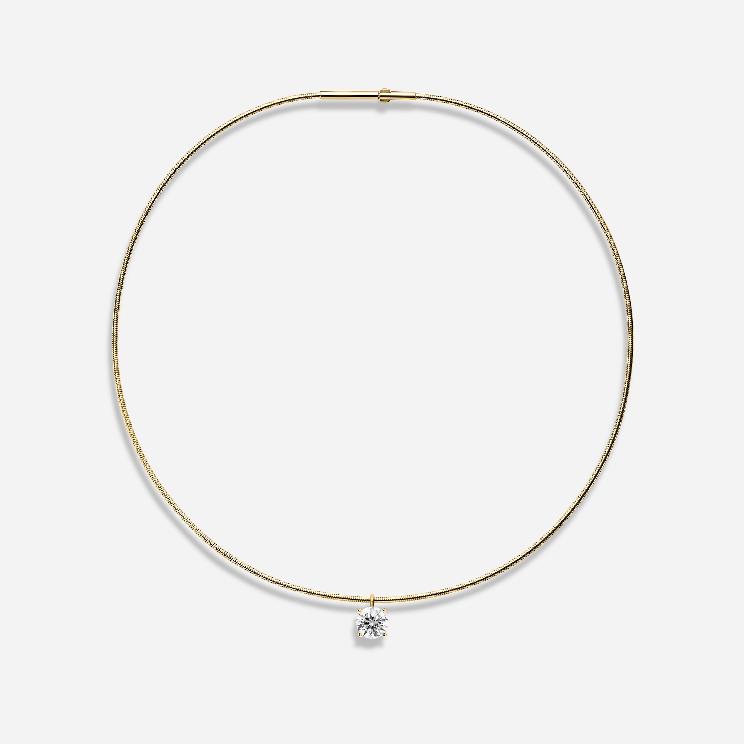 18K GOLD ROUND BRILLIANT CUT DIAMOND