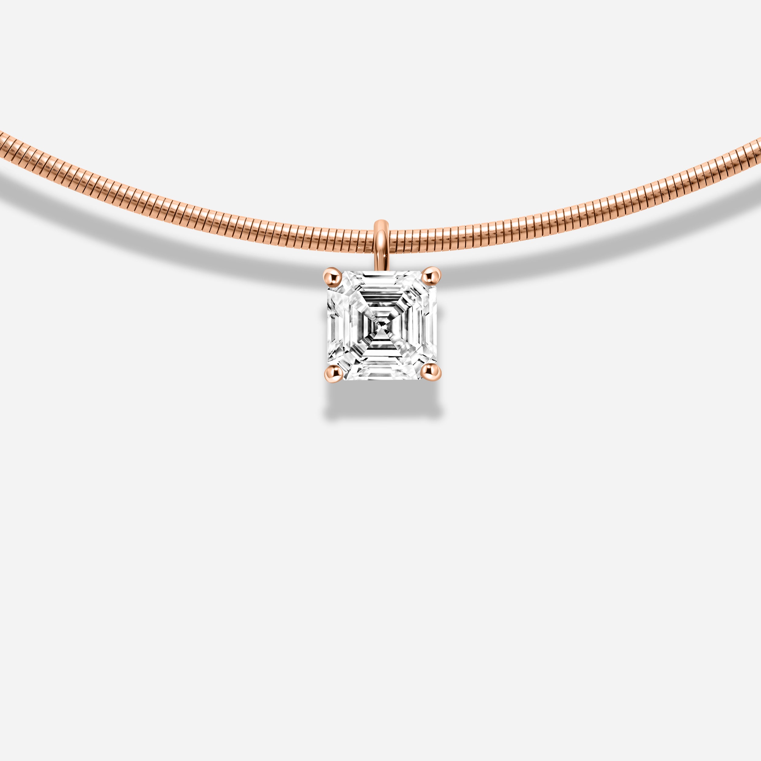 18K GOLD ASSCHER CUT DIAMOND