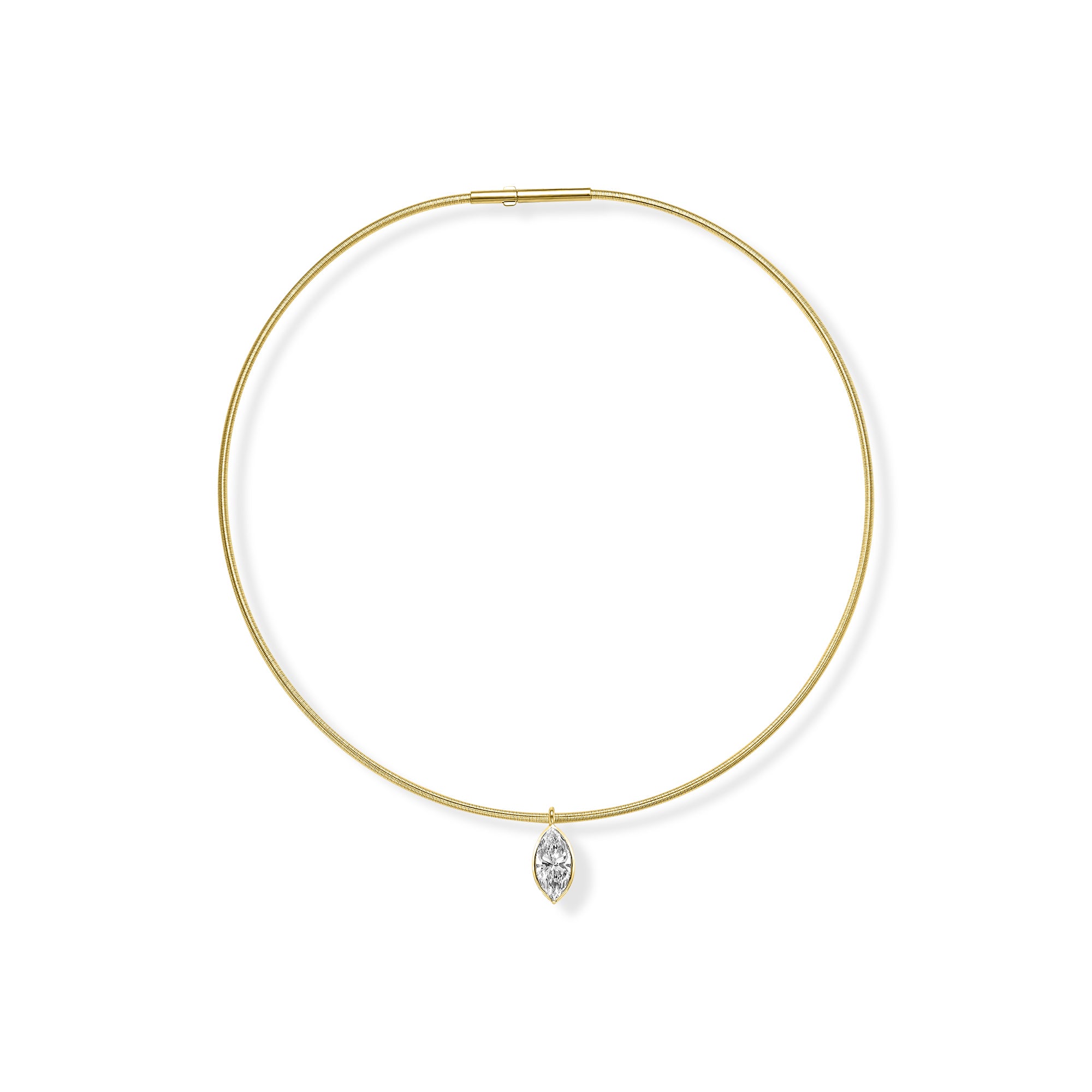 18k GOLD MARQUISE BEZEL DIAMOND
