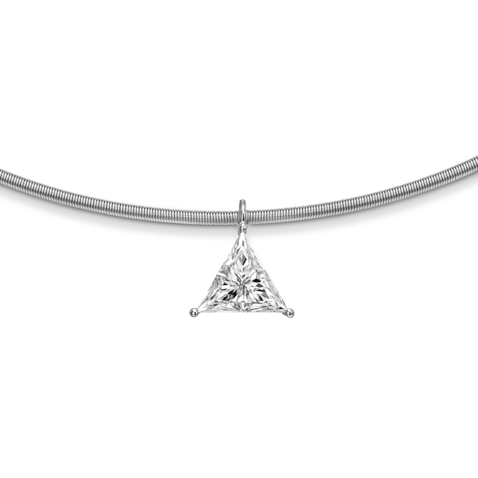 18k GOLD TRILLION CUT DIAMOND