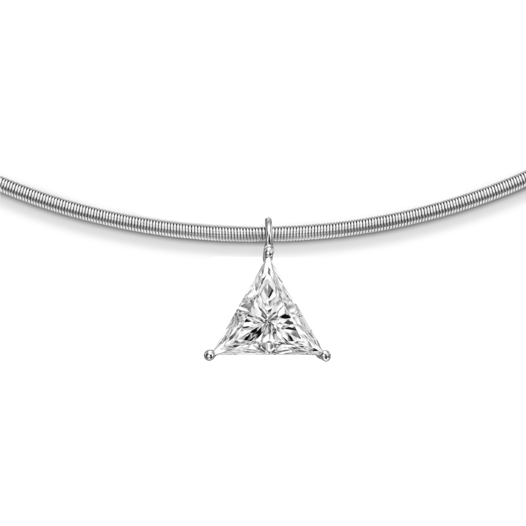 18k GOLD TRILLION CUT DIAMOND