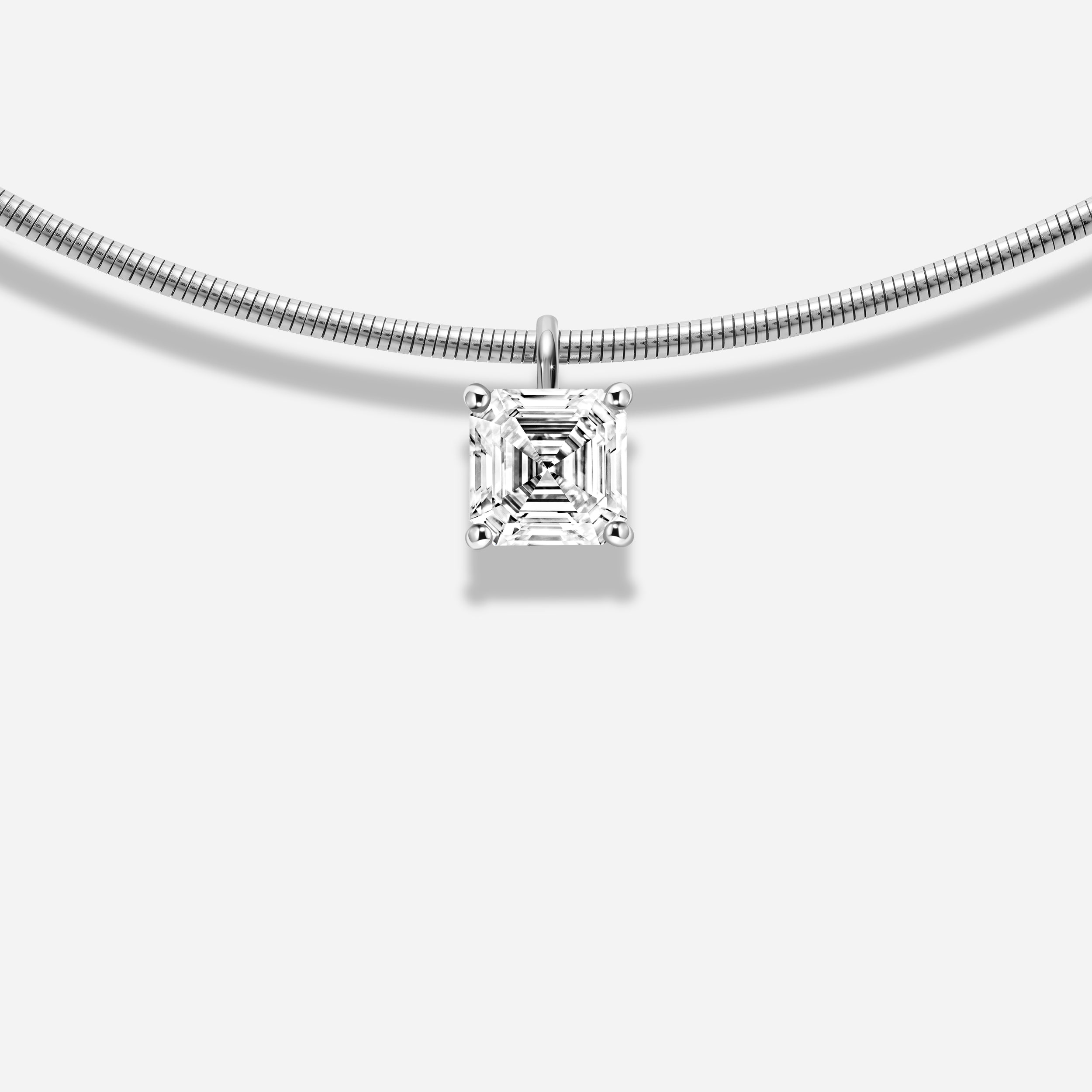 18K GOLD ASSCHER CUT DIAMOND