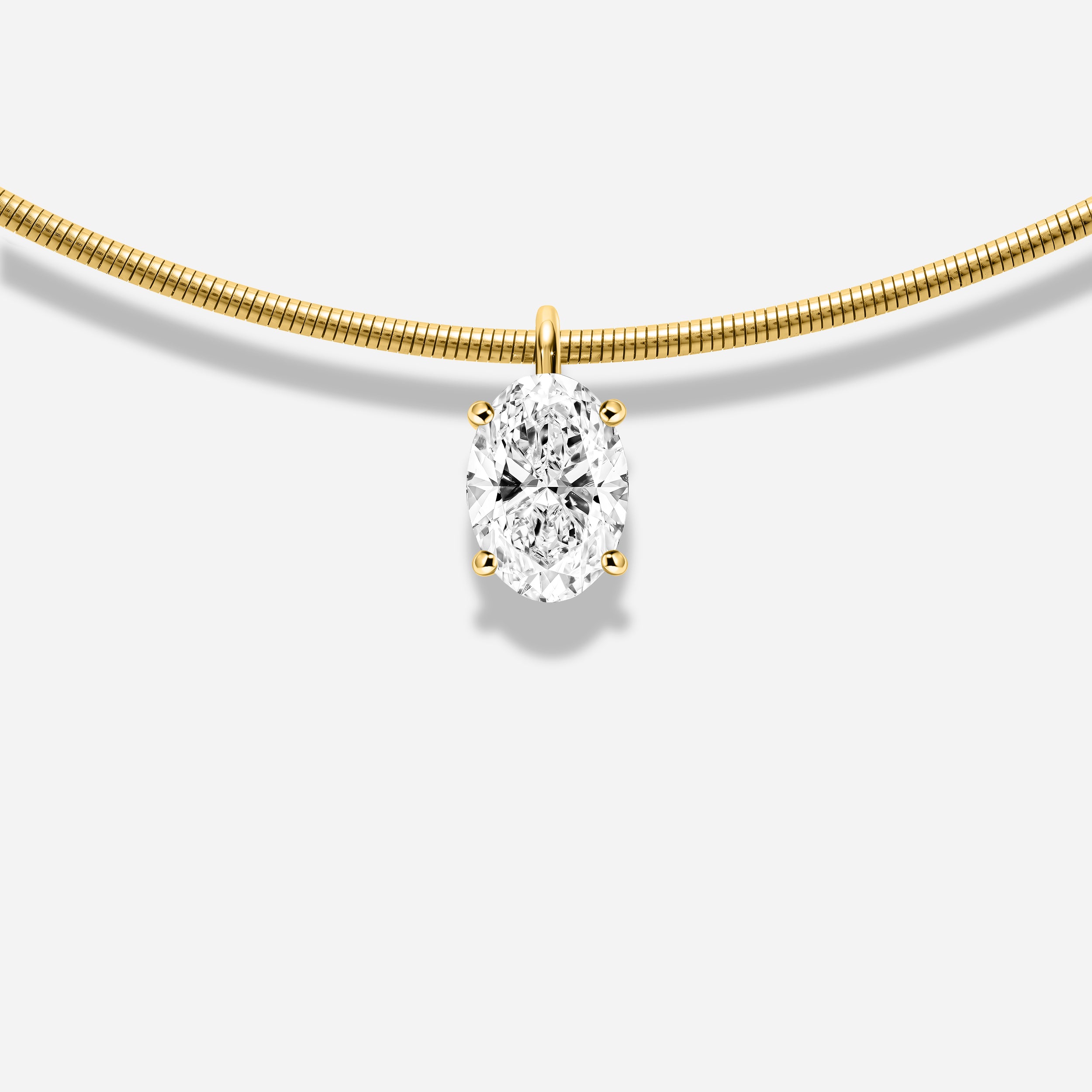 18K GOLD OVAL CUT DIAMOND