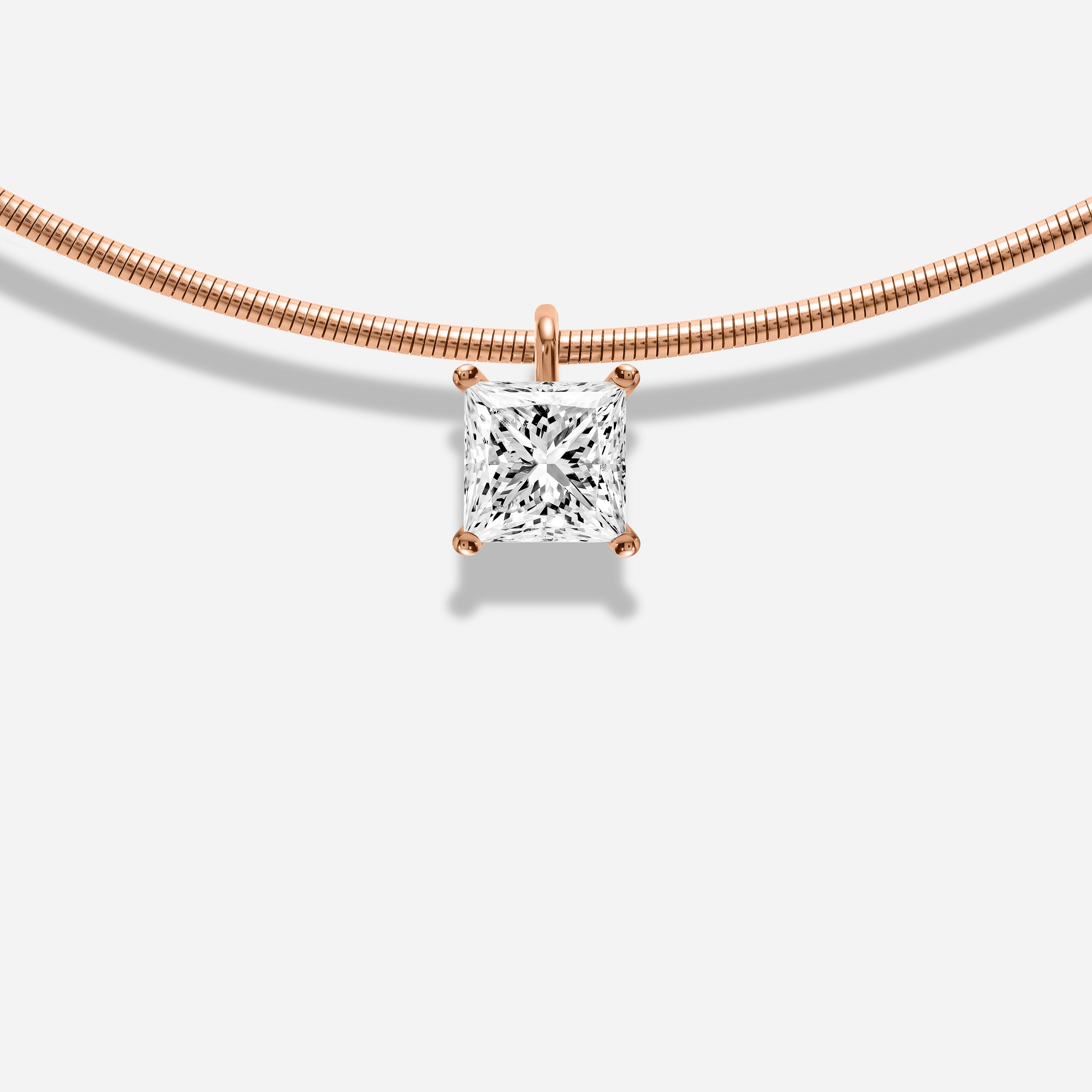 18K GOLD PRINCESS CUT DIAMOND
