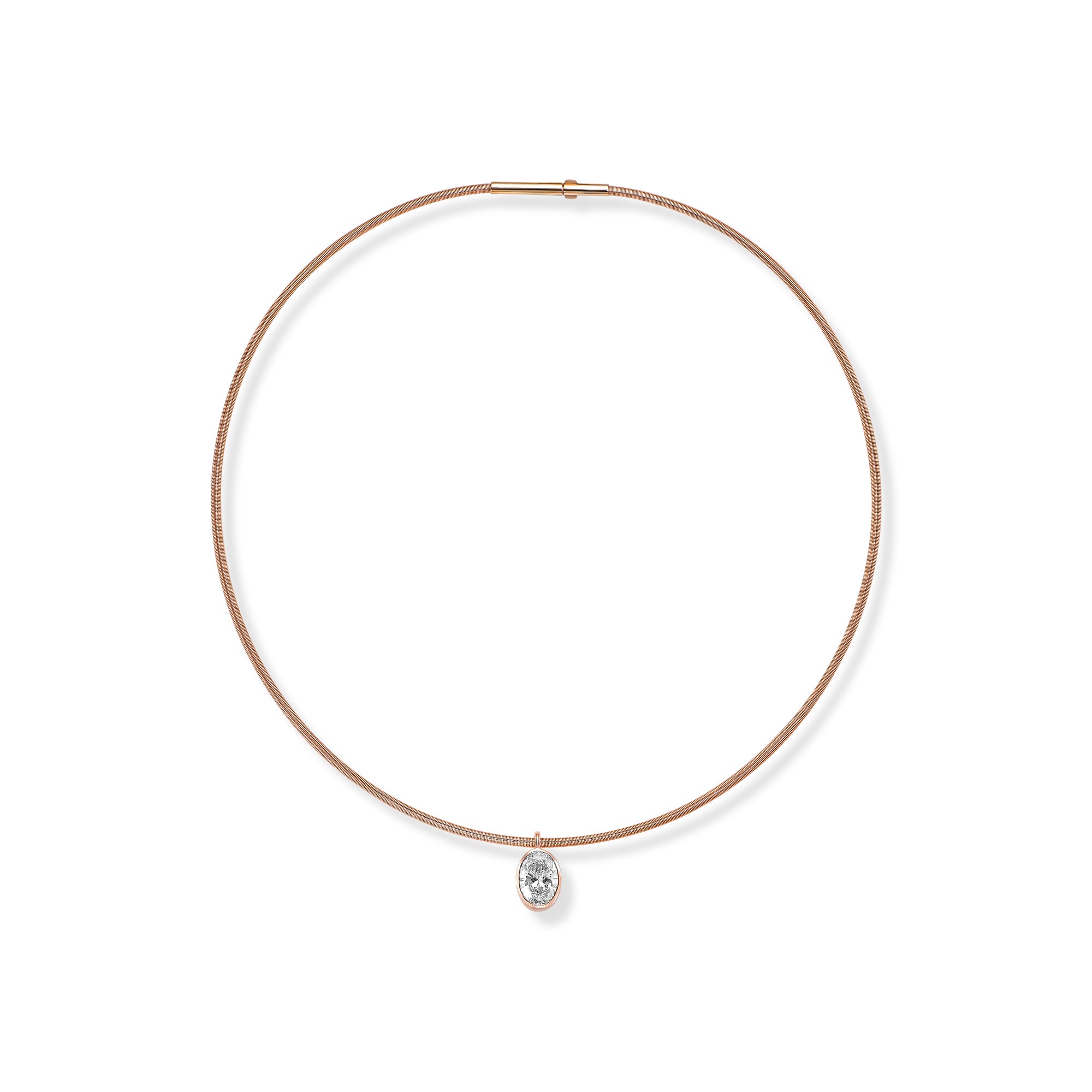 18k GOLD OVAL BEZEL DIAMOND