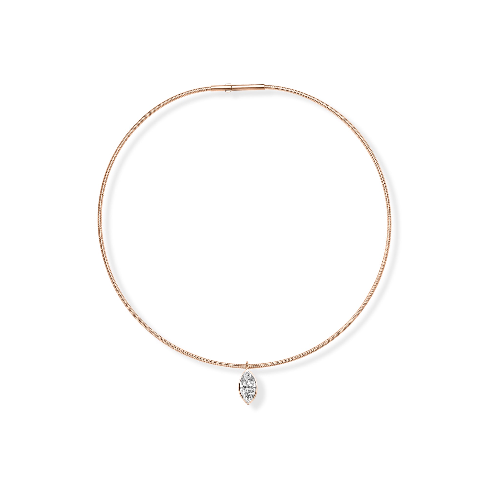 18k GOLD MARQUISE BEZEL DIAMOND